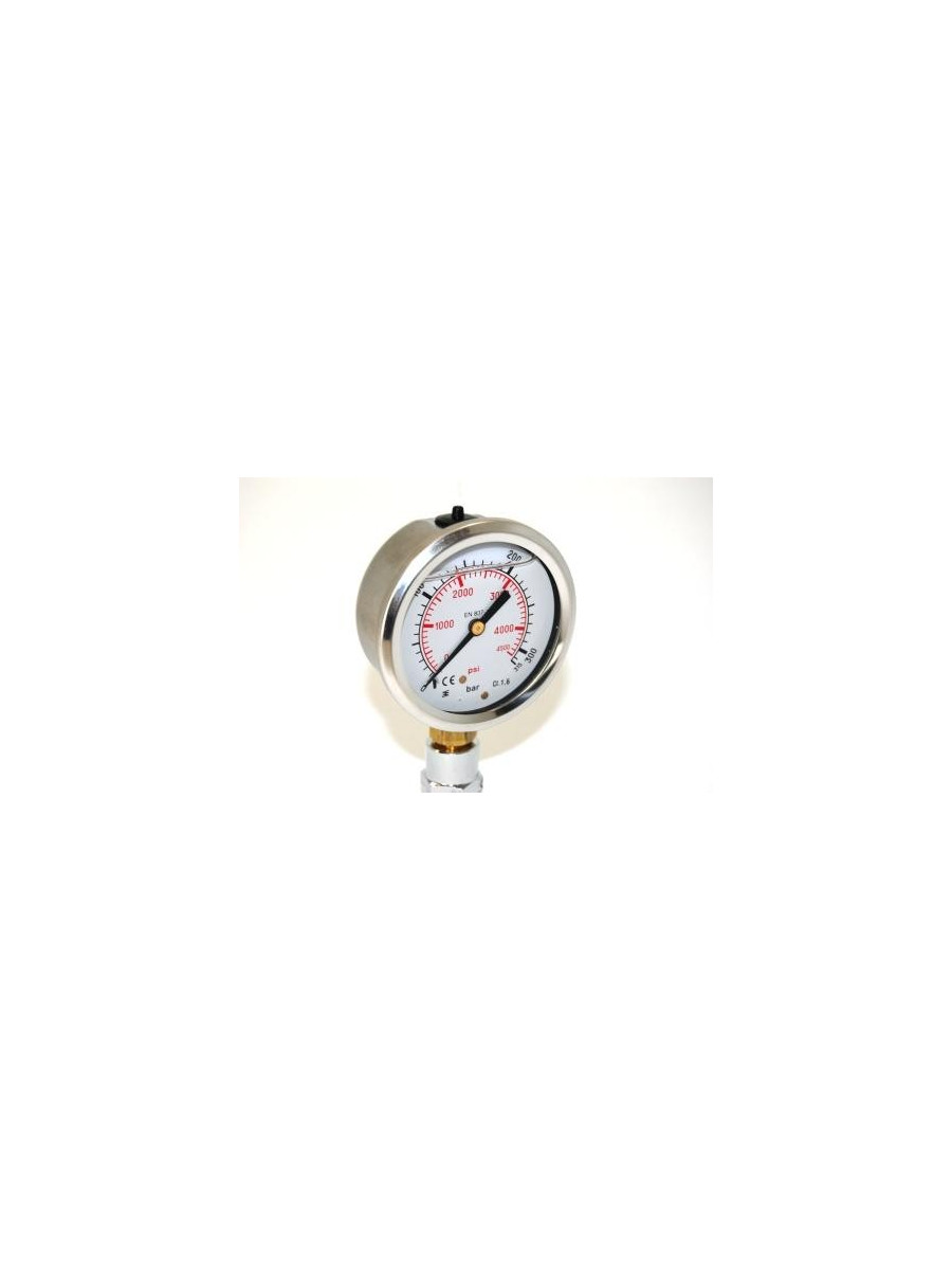 Manomètre Hydraulique G1/4 0-600 Bar - Laiton Pour Huile, Air, Eau | Cadran 63mm Double Échelle