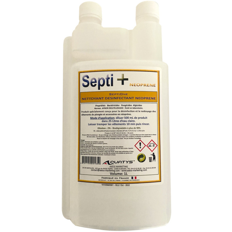 AQUATYS Désinfectant SEPTI + 1L pour néoprène